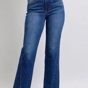 Judy Blue Full Size Side Seam Detail Straight Jeans with Pockets
